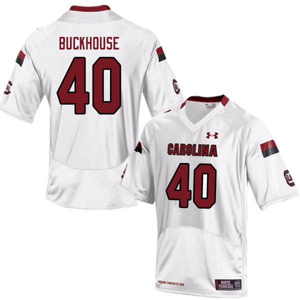 Men #40 Eddie Buckhouse South Carolina Gamecocks College Football Jerseys Sale-White
